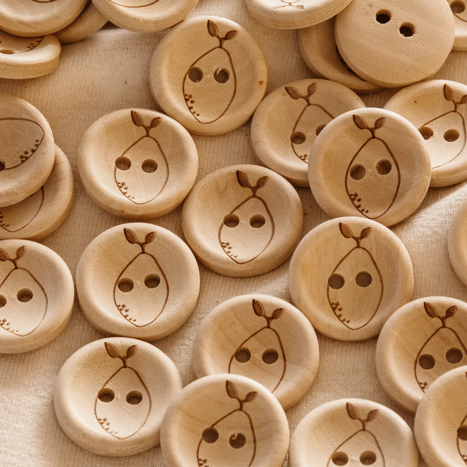 Holzknopf Lemon Time