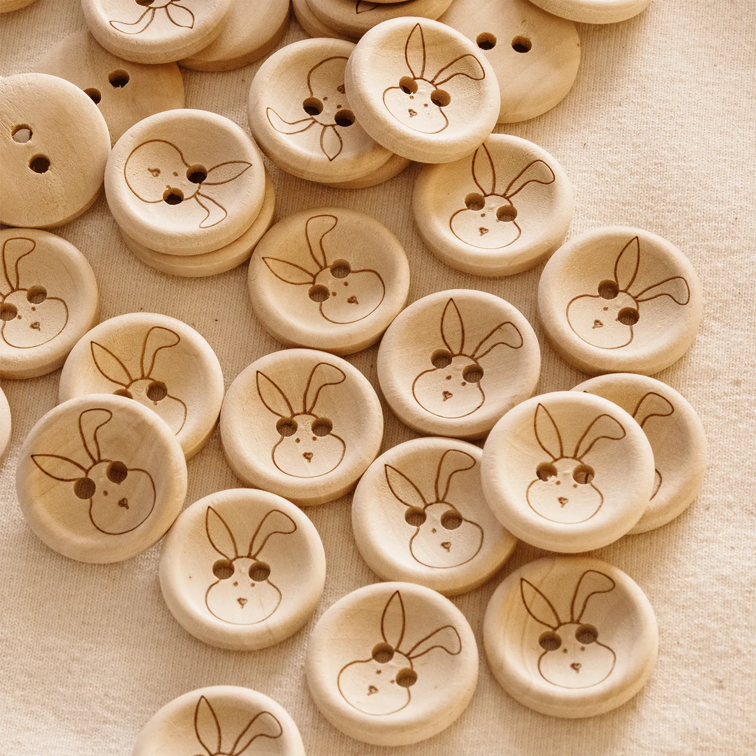 Holzknopf Oh Bunny